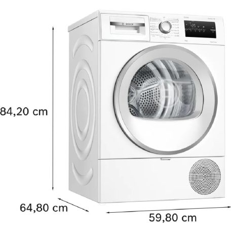 Bosch WTH85293BY fehér, 8 kg, kondenzációs, szárítógép