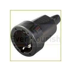 Lengő dugalj  fekete PVC 0138H
