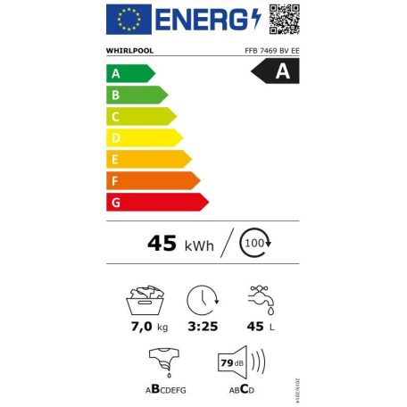 Whirlpool FFB 7469 BV EE elöltöltős mosógép gőz funkcióval